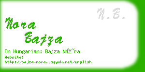 nora bajza business card